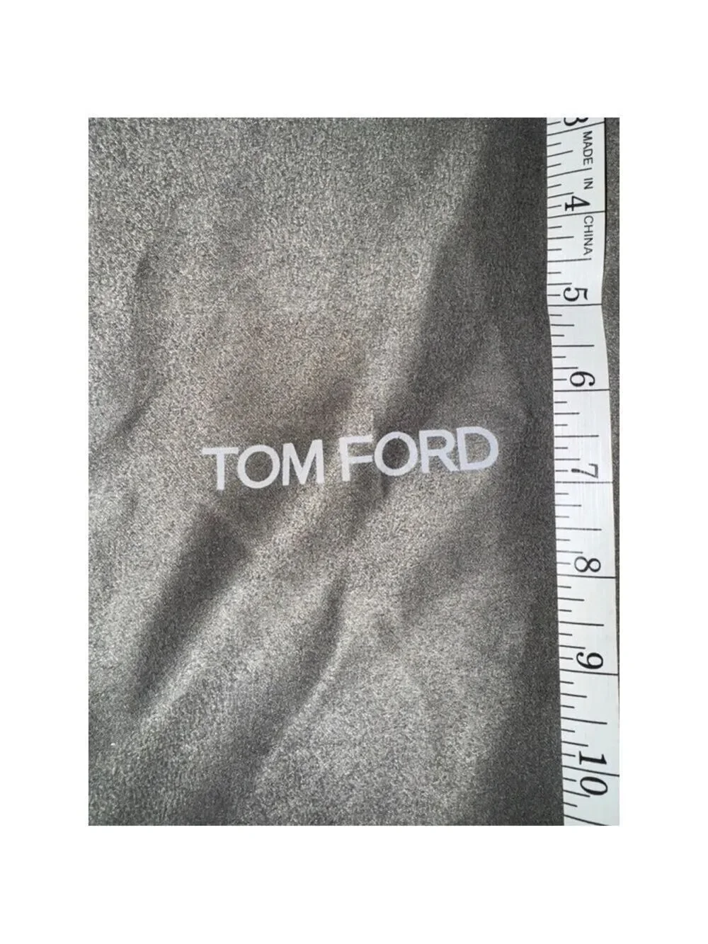 Authentic Tom Ford Gray Shoe Dust Bag Drawstring Storage Pouch